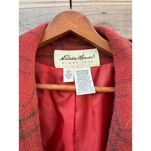 Vintage red plaid wool blaze - Picture 8 of 9